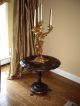Antique Victorian Paper Mache Tilt Top Chinoiserie Table Inlay 1800-1899 photo 8