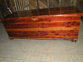 100 Year Old Antique Solid Cedar Bedroom Blanket Hope Chest photo