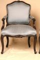 Pair Of Antique 20th Century Louis Xv Style Carved Painted Fauteuil Arm Chairs 1900-1950 photo 2