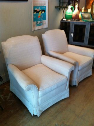 Vintage Mid Century Lounge Club Chairs Pair Delivery Available Nyc Area photo