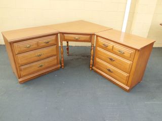 51035 Maple Corner Desk With 2 Dresser Chests And A Bookcase Top photo