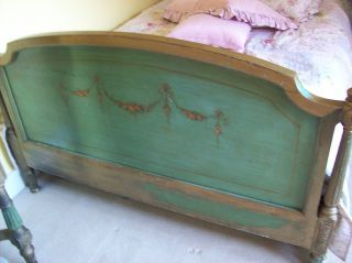 Antique 6pc Louis Xv Style Bedroom Set Antique French Handpainted Shabby Chic photo