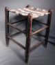 Antique 19th Century Shaker Style Ohio Tape Seat Weavers Stool Cocktail Table 1800-1899 photo 1