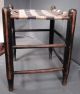 Antique 19th Century Shaker Style Ohio Tape Seat Weavers Stool Cocktail Table 1800-1899 photo 4