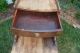 Antique End Side Telephone Hall Occasional Table Nightstand Step Drawer Vtg Wood Post-1950 photo 3