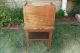 Antique End Side Telephone Hall Occasional Table Nightstand Step Drawer Vtg Wood Post-1950 photo 5