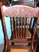 4 Matching Oak Pressed Back Chairs - Early 1900 ' S - Lion Heads Facing Each Other 1900-1950 photo 2