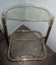 4 Vintage Mid Century Retro Lucite And Brass Plated Kicthen Chairs Post-1950 photo 2