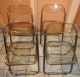 4 Vintage Mid Century Retro Lucite And Brass Plated Kicthen Chairs Post-1950 photo 4