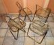 4 Vintage Mid Century Retro Lucite And Brass Plated Kicthen Chairs Post-1950 photo 5