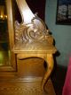 Antique Oak Dresser Bureau Beveled Mirror Carved Lions Refinished 1900-1950 photo 4