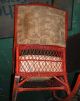 Antique 1930 - 50s Arts & Crafts Rocker Wicker Rocking Chair 1900-1950 photo 7