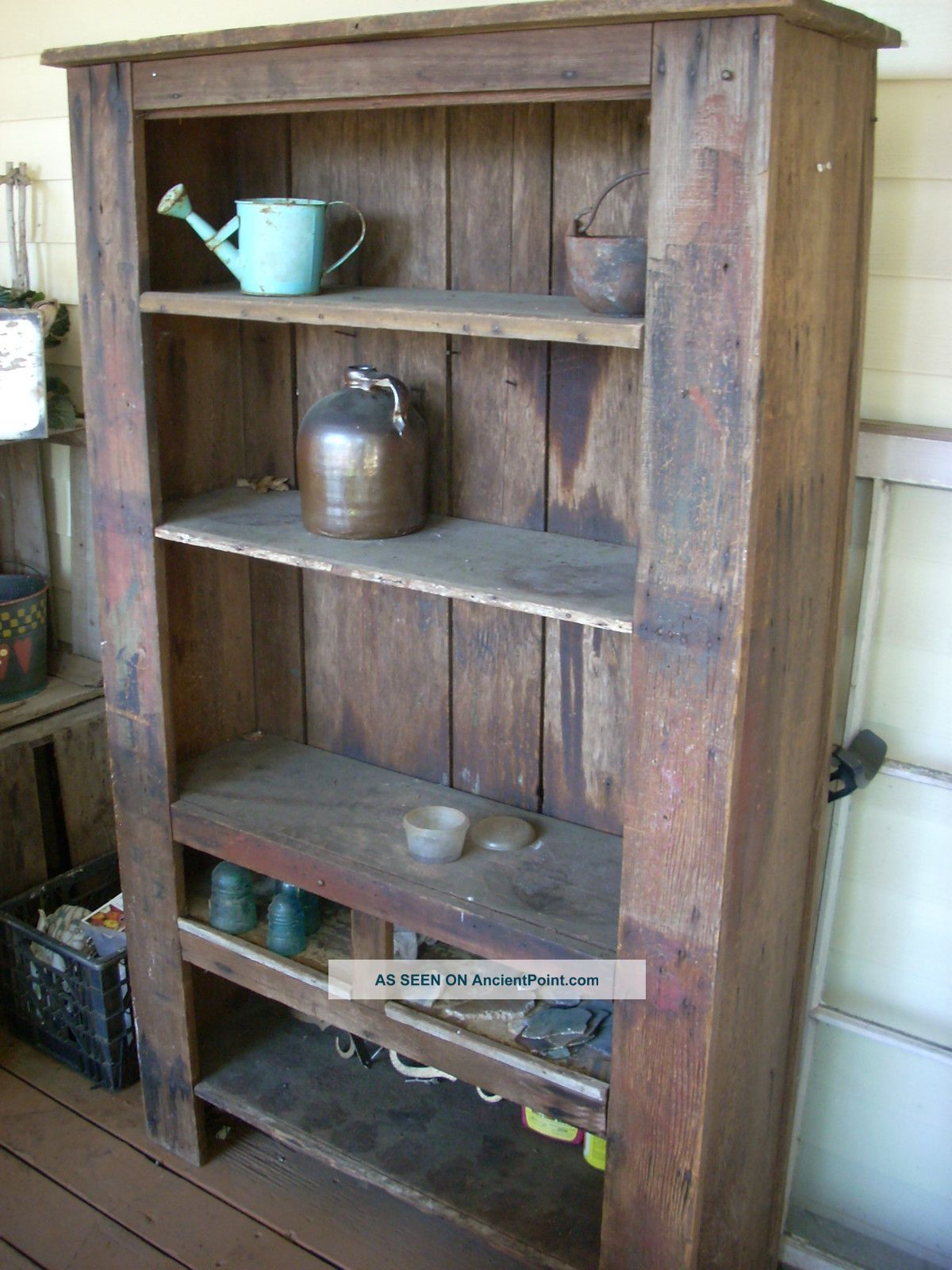 Antique 71 Inch Kitchen Primitive Cupboard Cabinet Aged But Solid Pick - Up Only Unknown photo