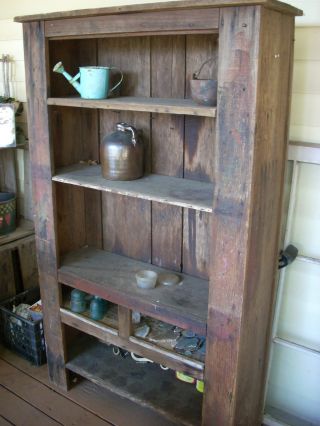 Antique 71 Inch Kitchen Primitive Cupboard Cabinet Aged But Solid Pick - Up Only photo