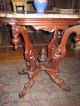 Antique Walnut Victorian Marble Top Table 1800-1899 photo 2