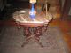 Antique Walnut Victorian Marble Top Table 1800-1899 photo 3