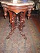 Antique Walnut Victorian Marble Top Table 1800-1899 photo 4