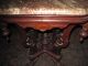 Antique Walnut Victorian Marble Top Table 1800-1899 photo 6