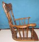 Exceptional Victorian Carved Oak Pressback Office Chair Top W/arms - Must See 1800-1899 photo 6