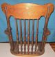 Exceptional Victorian Carved Oak Pressback Office Chair Top W/arms - Must See 1800-1899 photo 7