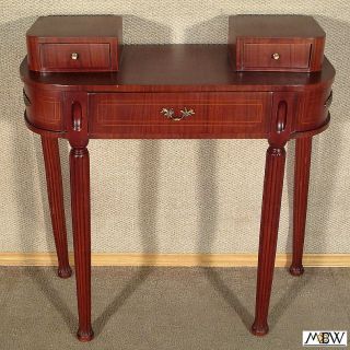 Vintage French Style Mahogany Wall Table W/ Drawers photo
