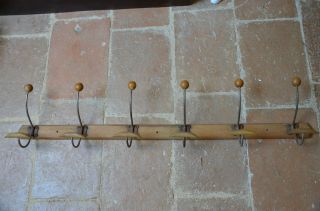 Antique French Coat And Hat Hook Rail photo