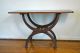 Mid Century Wood Curved X Base Sofa Or Console Table Post-1950 photo 6