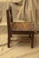 Antique Primitive Woodenware Childs Doll Chair 1900-1950 photo 1