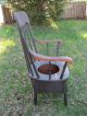 1850 Circa Antique Potty Chair Commode Arm High Back 1800-1899 photo 2