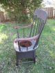 1850 Circa Antique Potty Chair Commode Arm High Back 1800-1899 photo 4