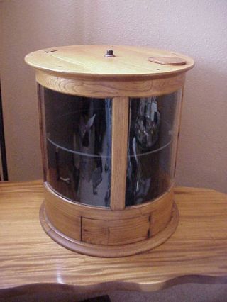 Merrick Spool Cabinet Curved Glass Converted To Curio photo