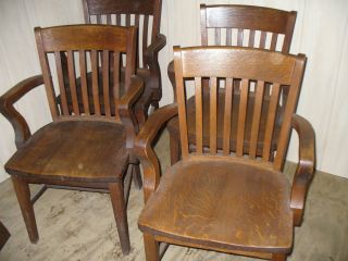 Four Old Oak Chairs photo