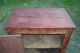Antique Primitive Early 1800s Wooden One Door Cupboard With Old Red Finish 1800-1899 photo 5