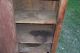 Antique Primitive Early 1800s Wooden One Door Cupboard With Old Red Finish 1800-1899 photo 7