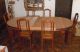 Antique Dining Table & 6 Cane Seat Chairs - Hand Carved Grapevine Design 1900-1950 photo 1