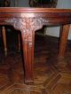 Antique Dining Table & 6 Cane Seat Chairs - Hand Carved Grapevine Design 1900-1950 photo 2