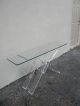 Mid - Century Lucite Glass - Top Console Table 2691a Post-1950 photo 4