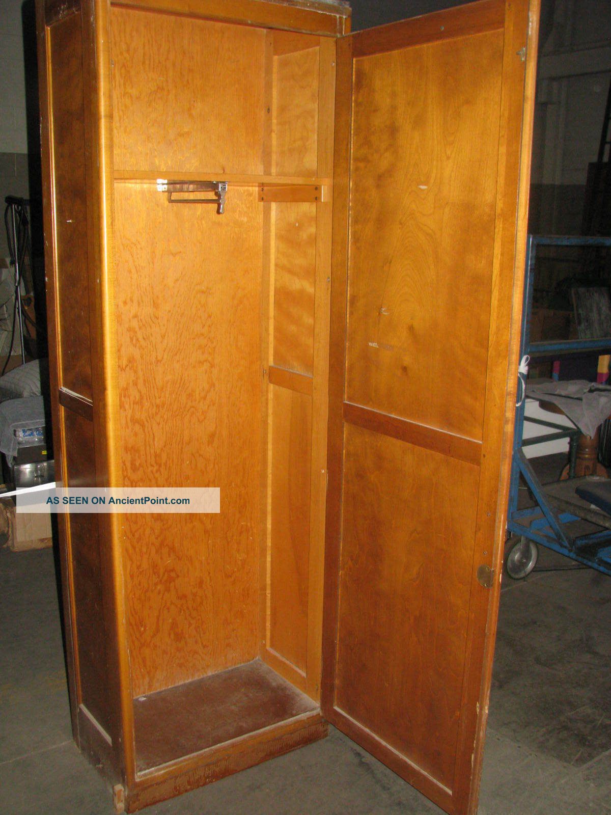 (2) Vintage/antique Large Maplesingle Door Cabinet/hutches Unknown photo
