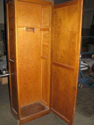 (2) Vintage/antique Large Maplesingle Door Cabinet/hutches photo