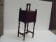 Vintage Smoking Stand Antique Wood Table Metal Lined W/ Carry Handle Cigar Unknown photo 1