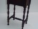 Vintage Smoking Stand Antique Wood Table Metal Lined W/ Carry Handle Cigar Unknown photo 5