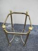 Pair Of Mid - Century Brass Glass Top Side Tables 2085 Post-1950 photo 10