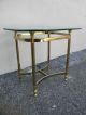 Pair Of Mid - Century Brass Glass Top Side Tables 2085 Post-1950 photo 3