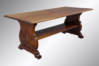 15894 Antique Mahogany Carved Library Table Hall Table Outrageous photo