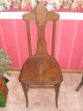Antique Walnut Victorian Petite Ladies Vanity Parlor Chair photo