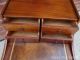Vintage Leather Topped Mahogany Step End Table With 4 Drawers & Bottom Shelf Post-1950 photo 3