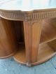 48551 Leather Top Liquor Cabinet Bar With 2 Curved Side Doors Post-1950 photo 2