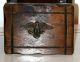 Antique Early American Style Wooden Shelf Letter Holder W American Eagle Emblem Unknown photo 3