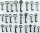 25 Antique Furniture Keys Cabinet Keys Barrel Keys 1800-1899 photo 1