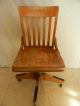 Antique Banker Office Chair Finish B.  L.  Marble Chair Co. 1900-1950 photo 1